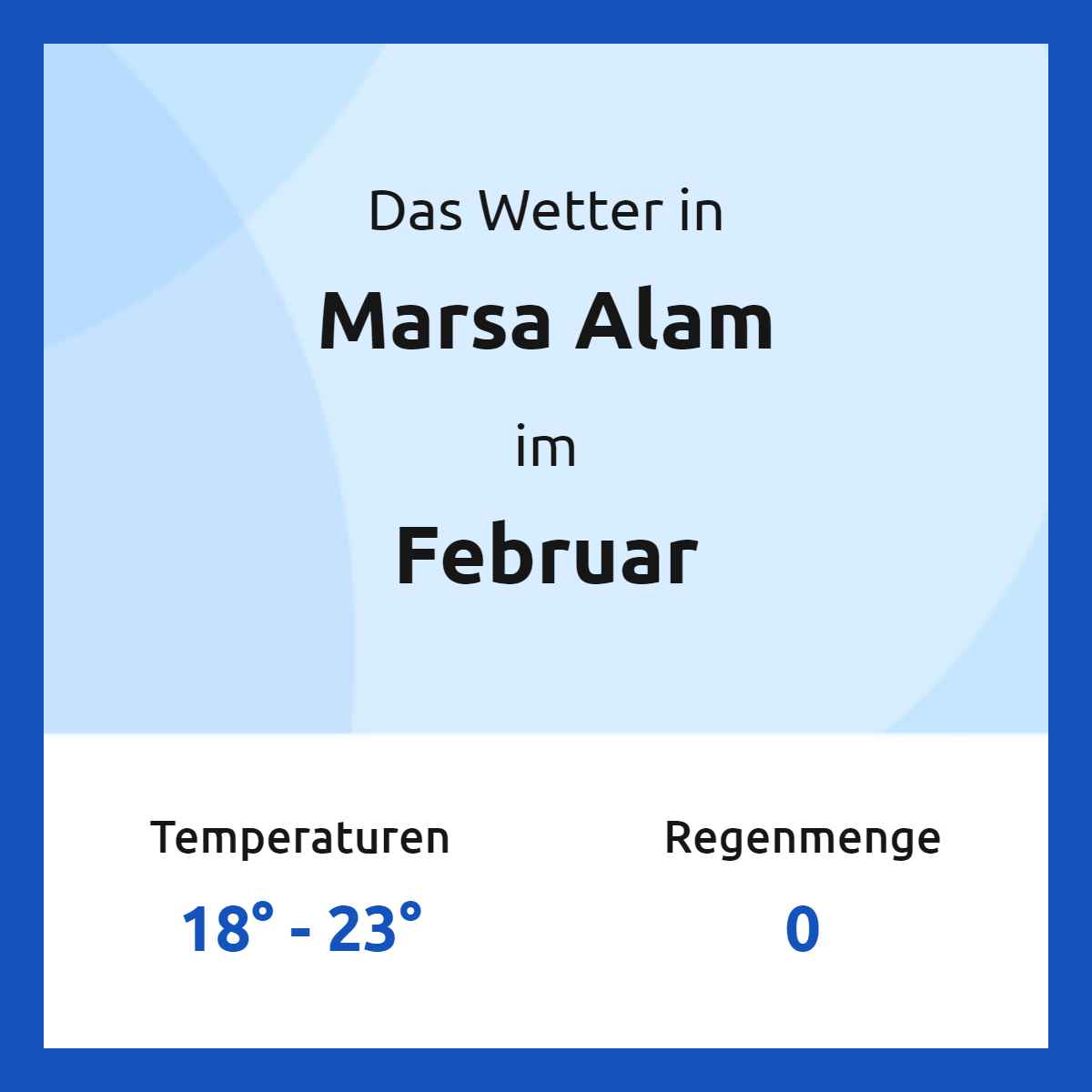 Das Wetter in Marsa Alam im Februar Das Wetter in Marsa Alam im Februar